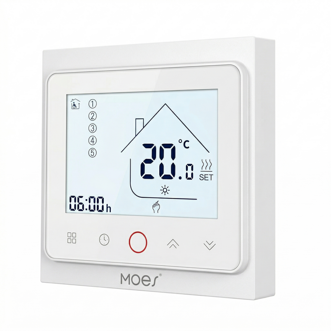 Thermostat connecté blanc NéoDom avec écran LCD