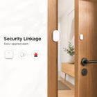 Security linkage visual with door sensor and alarm reminder