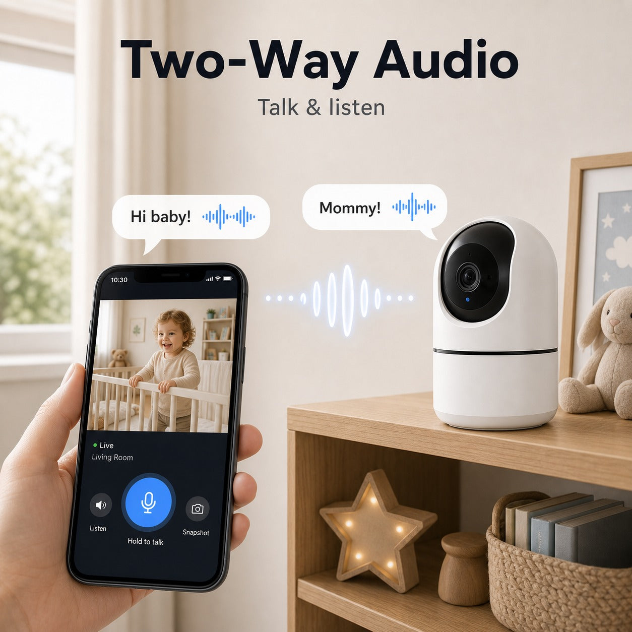 NéoCam Pan-Tilt Pro audio bidirectionnel