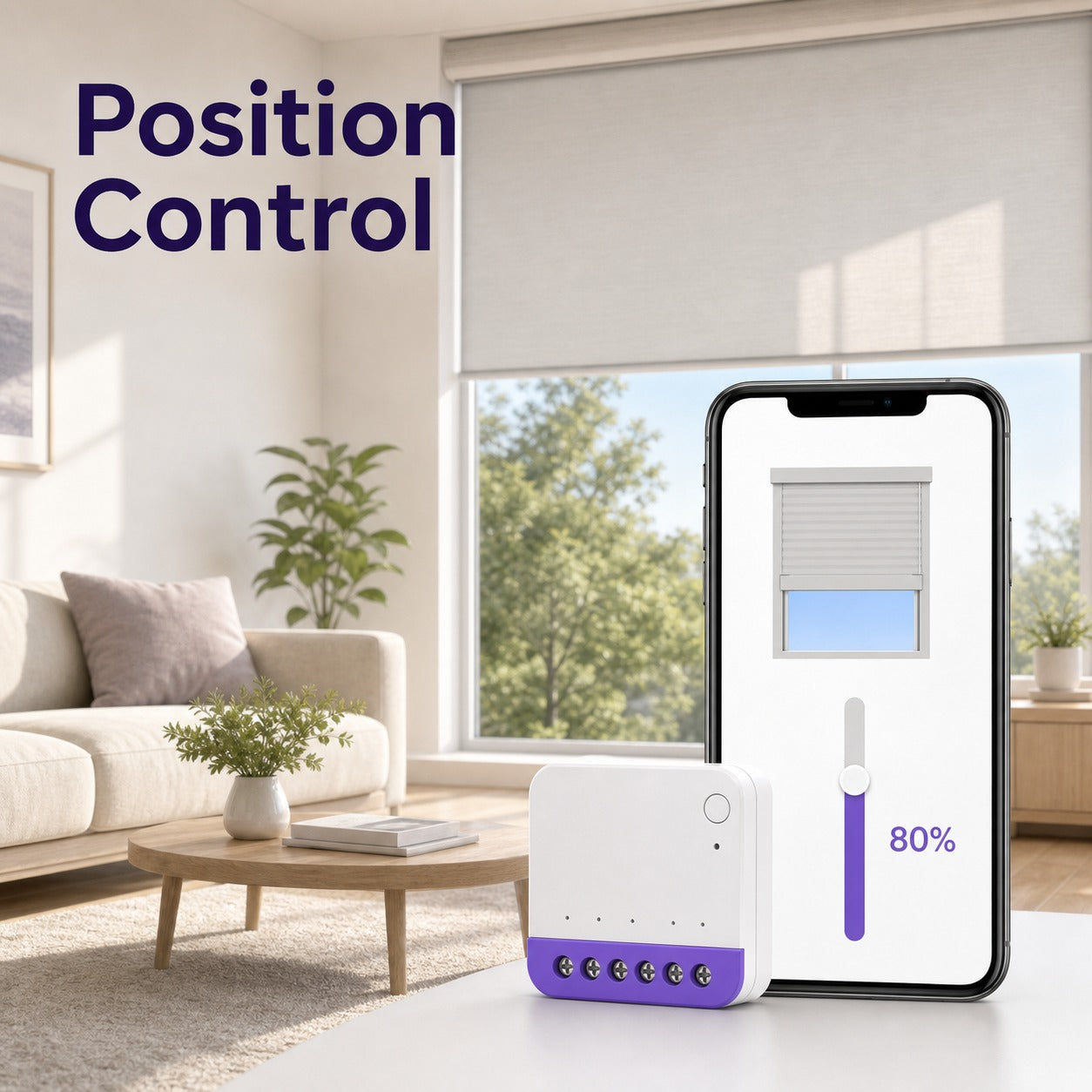 Contrôle de position des stores avec NéoShade Relay Matter Pro