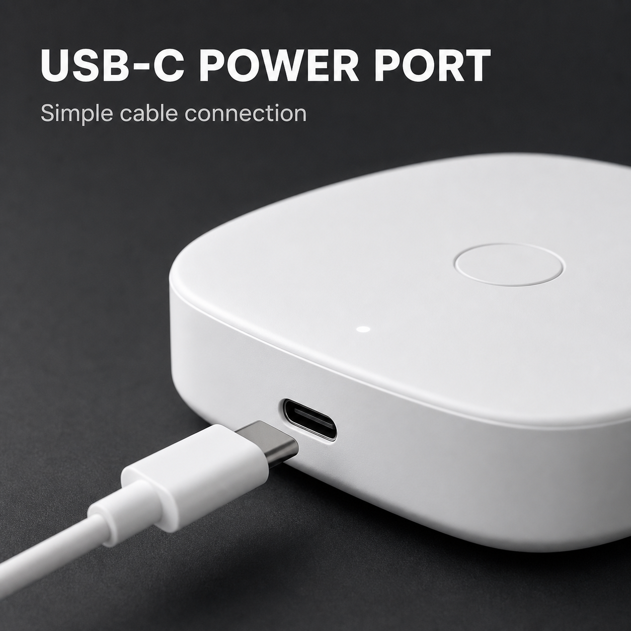 Gros plan du port USB-C de la passerelle mini.