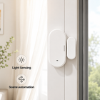 Light sensing scene automation for curtains using door sensor