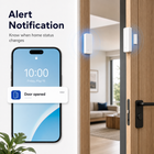 Alert notification for Wi-Fi door and window sensor on a door