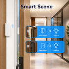 Smart scene showing door status controlling lights