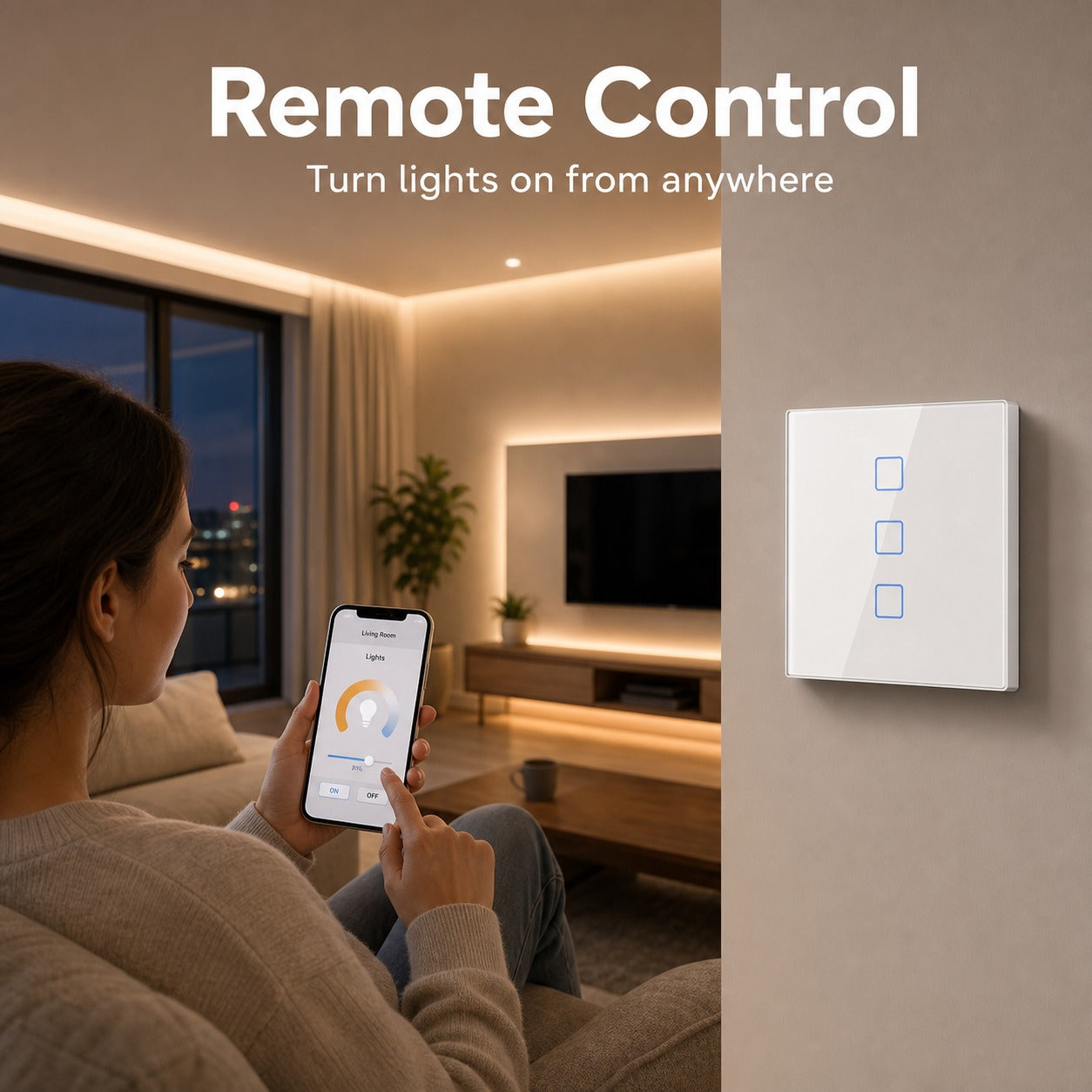 NéoTouch TX Pro contrôle à distance dans le salon