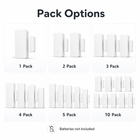 Pack options overview for Wi-Fi door and window sensor bundles
