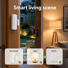 Smart living scene with Zigbee door sensor light and switch automation