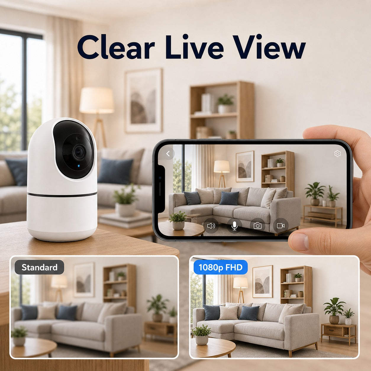 NéoCam Pan-Tilt Pro aperçu live view clair