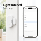 Light interval setting visual for door window sensor