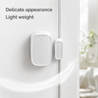 White door sensor installed on a wall in a bright modern home