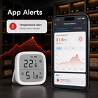 Generic app alert notification for room climate sensor