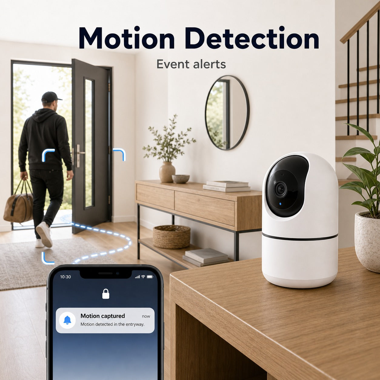 NéoCam Pan-Tilt Pro détection de mouvement