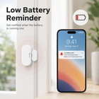 Low battery reminder visual for door window sensor