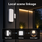 Local linkage flow from door sensor to gateway and scene trigger
