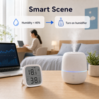 Smart scene automation turning on humidifier when humidity drops