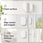Installation guide for aligning Zigbee door sensor and magnet
