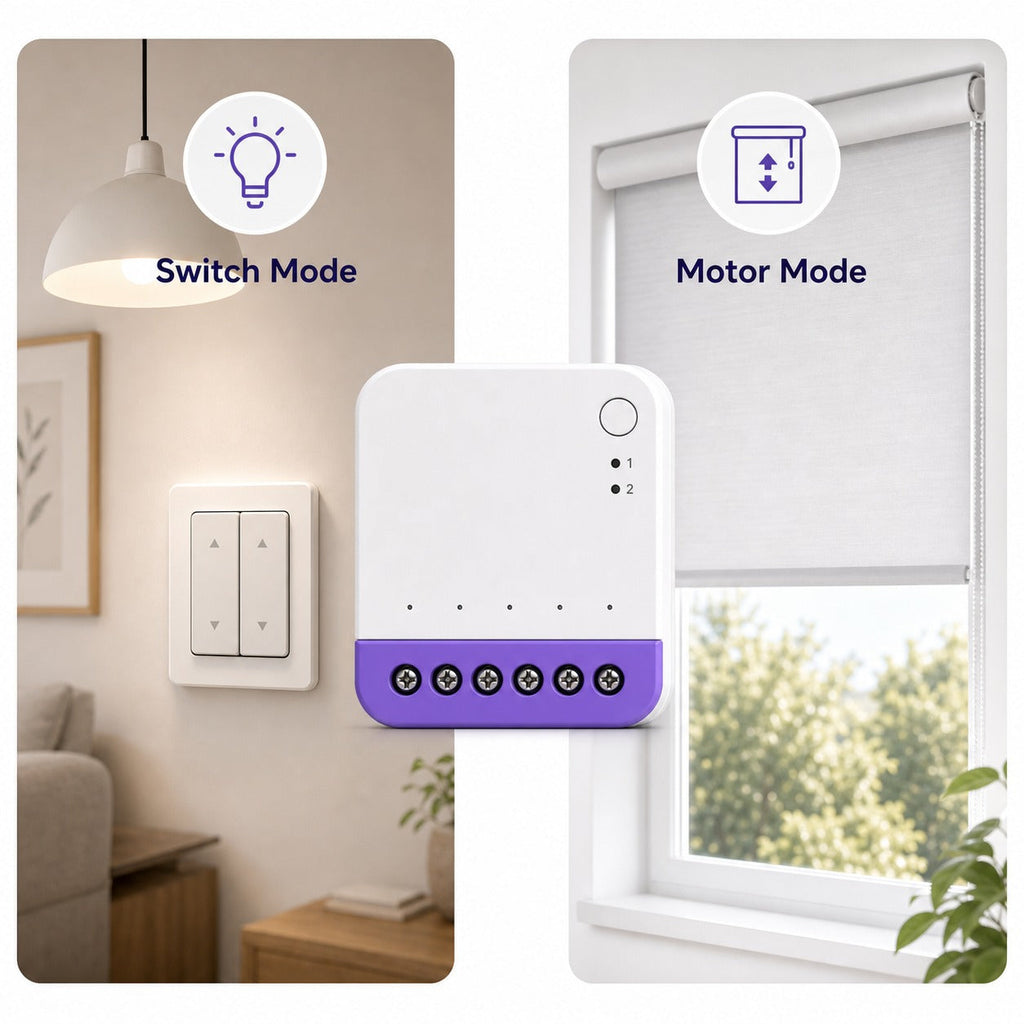 Modes interrupteur et moteur du NéoRelay Dual Lite Pro