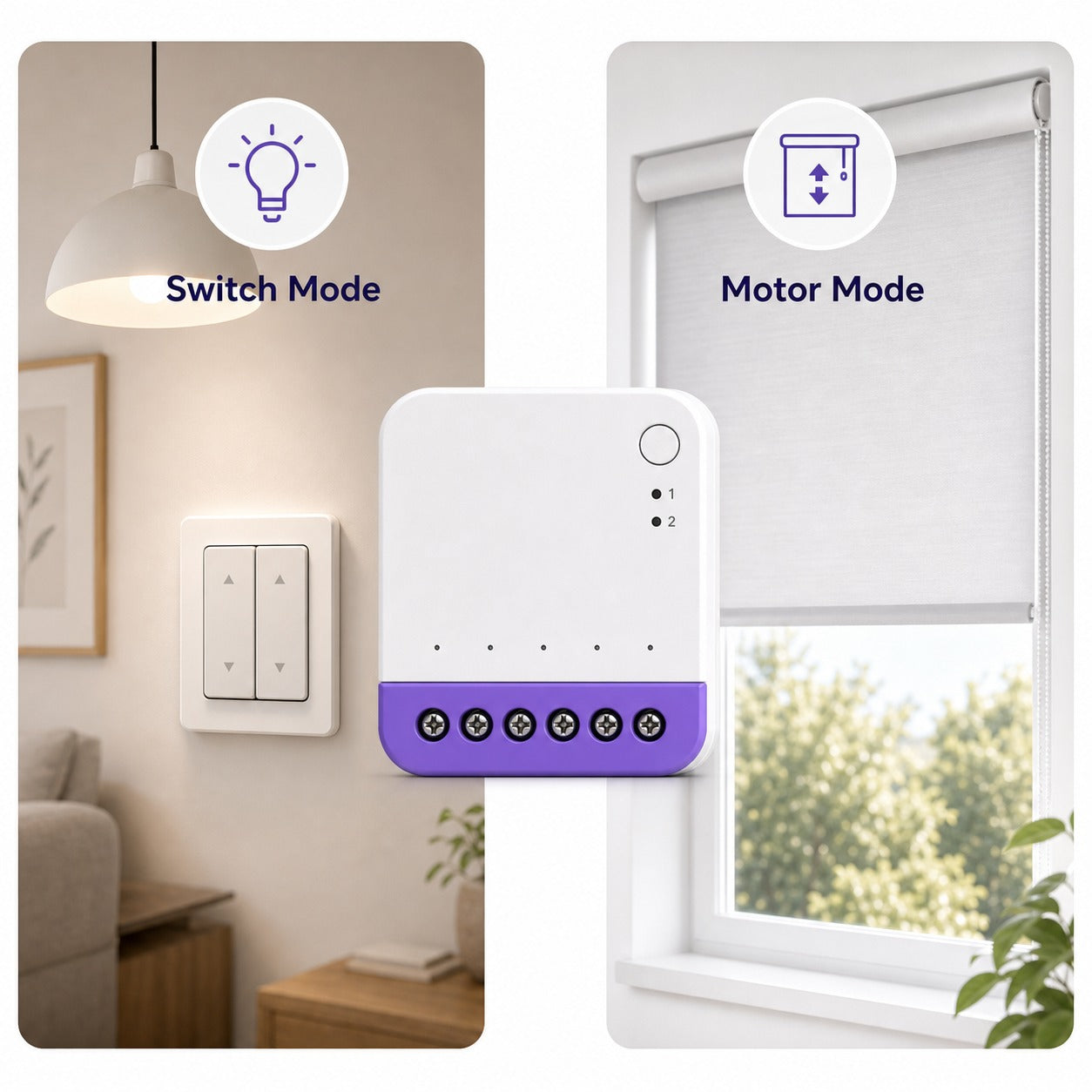 Modes interrupteur et moteur du NéoRelay Dual Lite Pro