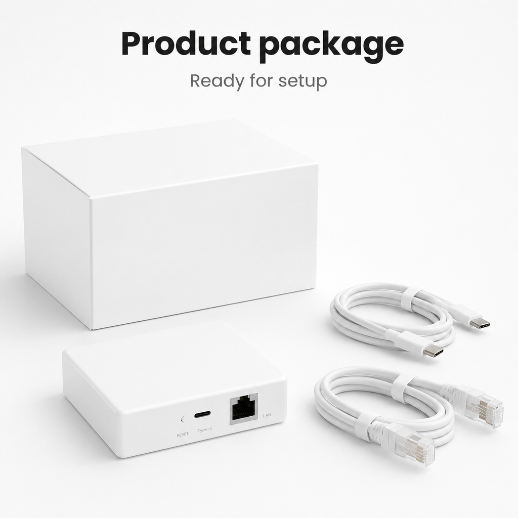 Emballage propre de la passerelle filaire Matter ZigBee.