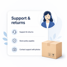 Support and returns information card for smart door sensor order