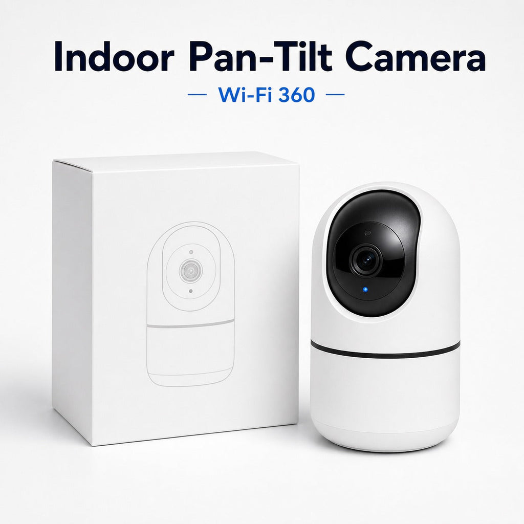 Packshot NéoCam Pan-Tilt Pro avec boîte neutre