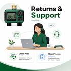 Returns and support information image for water timer order