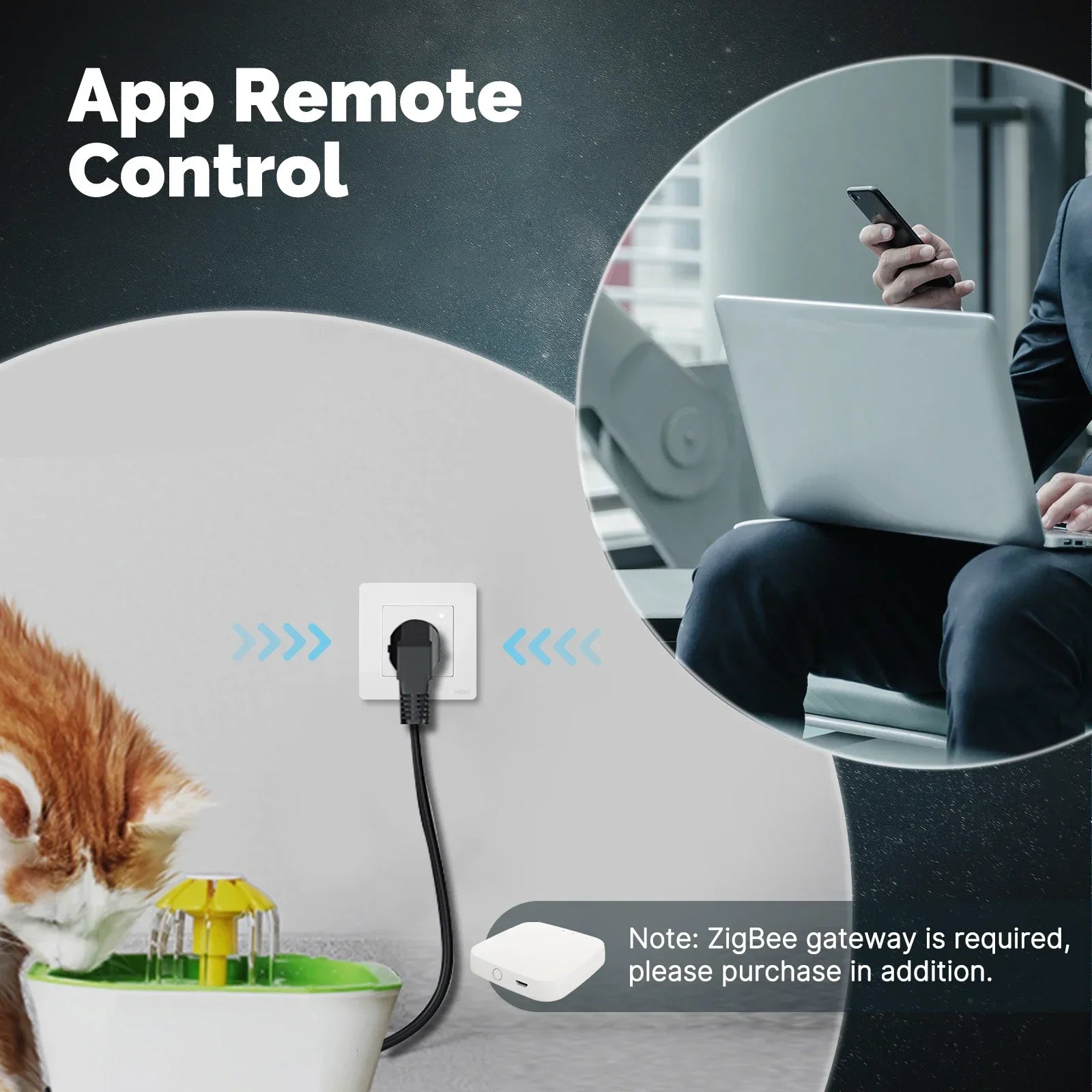 NéoPlug Ring Comfort — Prise murale ZigBee UK avec suivi énergie — vue produit 2