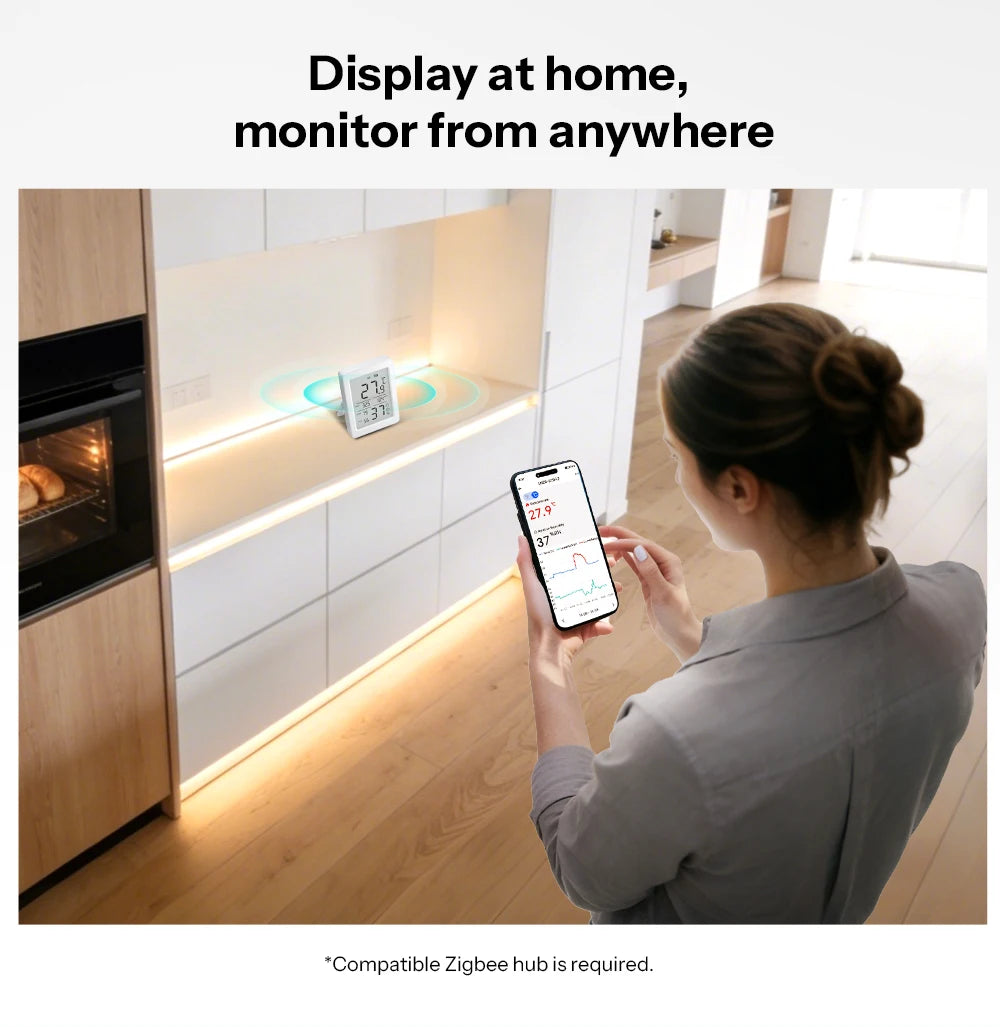 NéoClimate Display Pro — Capteur température/humidité ZigBee LCD — vue produit 6