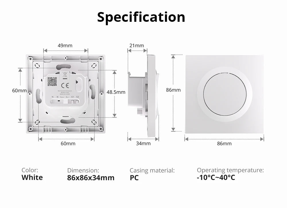 Profil compact du boîtier blanc NéoCase E1GS Pro ultra-slim.