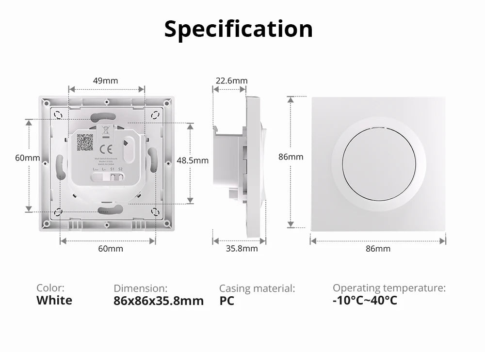 Profil compact du boîtier blanc NéoCase E1GSL Pro ultra-slim.