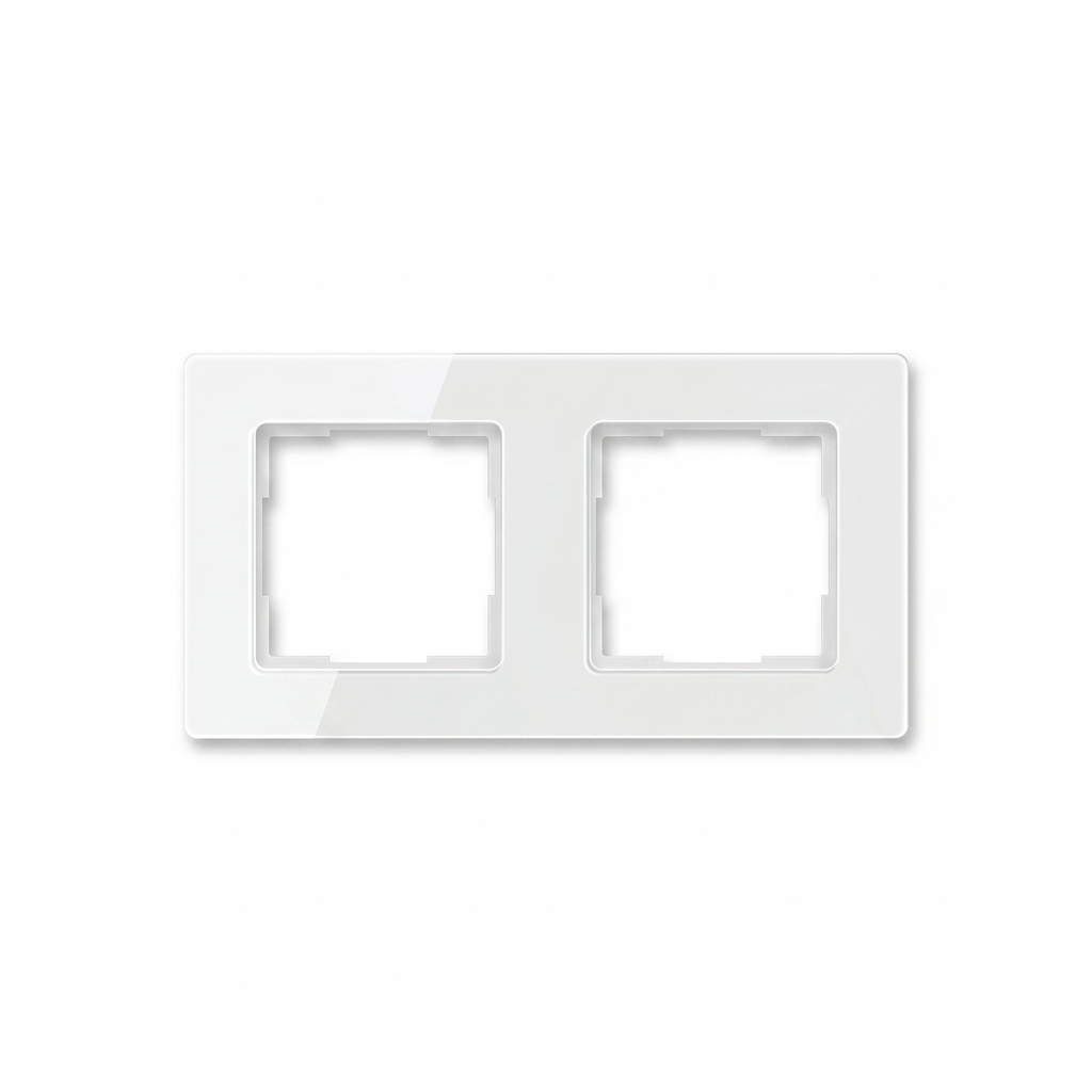 Cadre Blanc Pur à deux modules pour NéoGrid Essential.