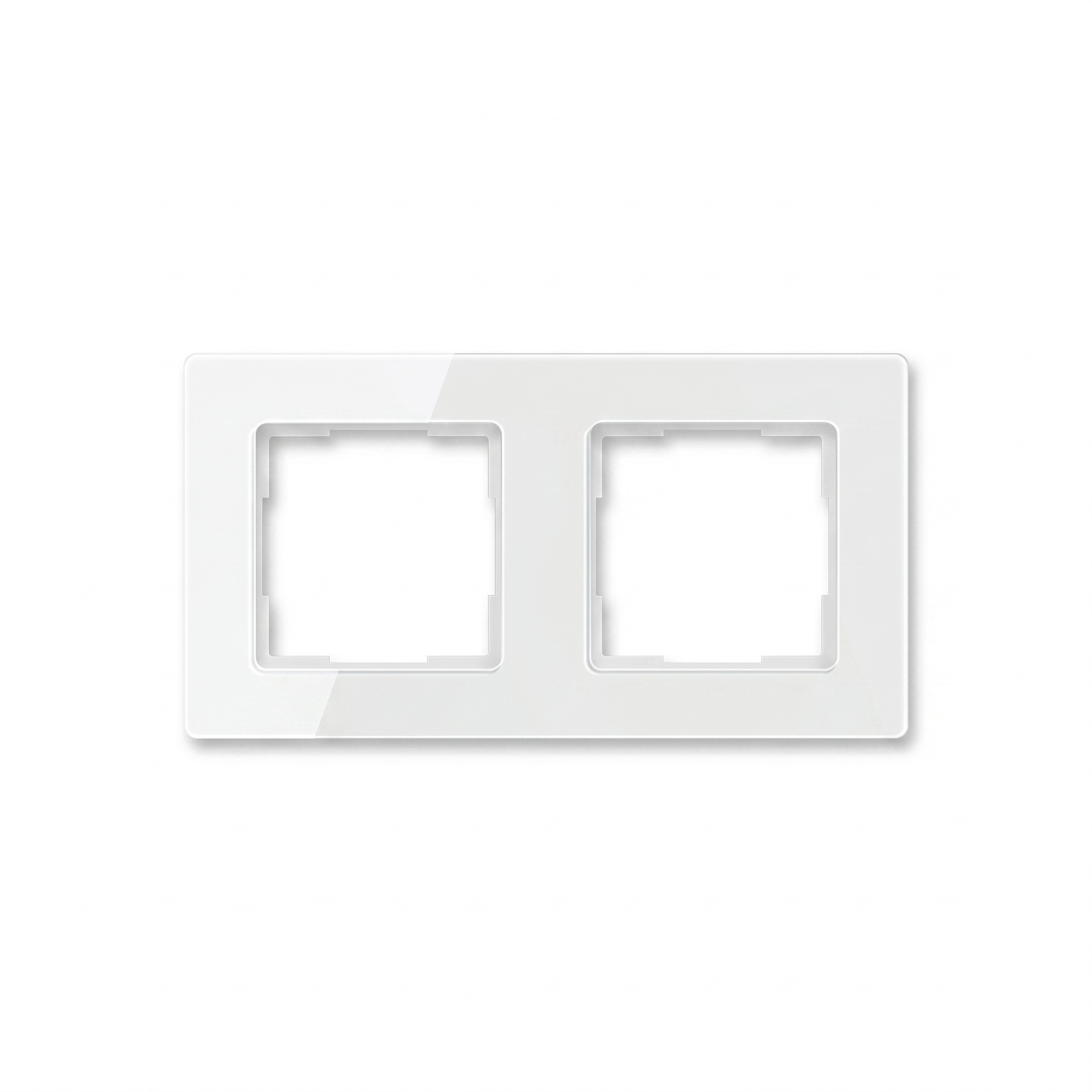Cadre Blanc Pur à deux modules pour NéoGrid Essential.