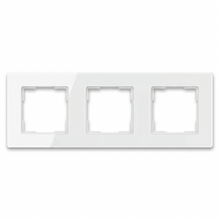 Cadre Blanc Pur à trois modules pour NéoGrid Essential.