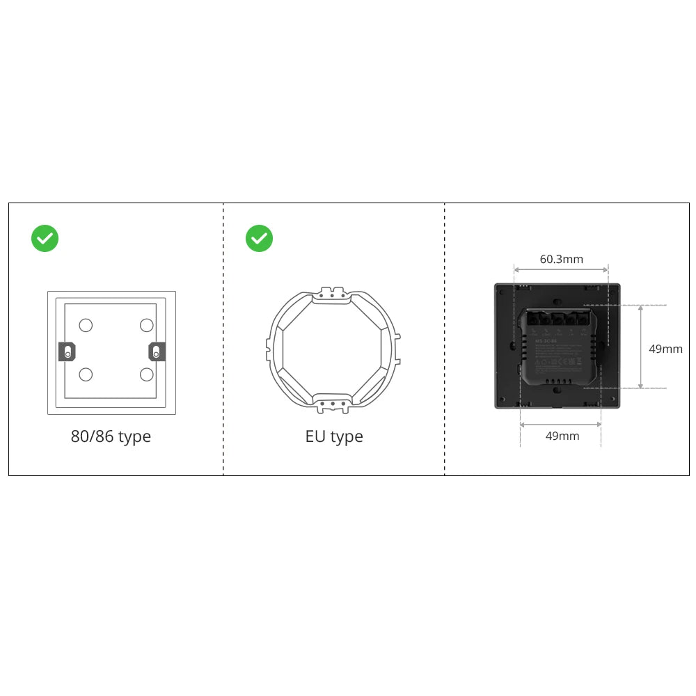 Cadre NéoSwitch M5 Pro pour interrupteur mécanique quatre canaux.