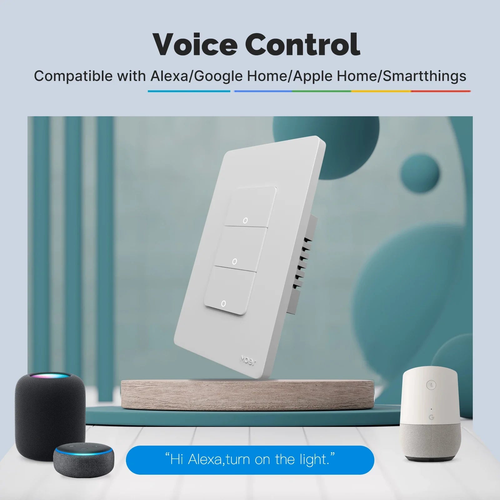 NéoMatter Push Comfort US compatible commande vocale avec assistants connectés.