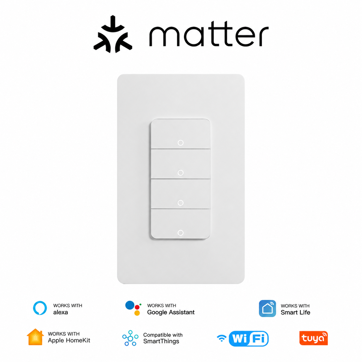 NéoMatter Comfort quatre canaux compatible Matter pour maison connectée multi-écosystème.