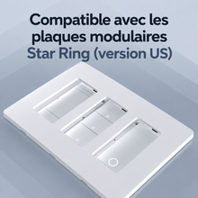 NéoMatter Push Comfort US compatible avec plaques modulaires pour installation personnalisée.