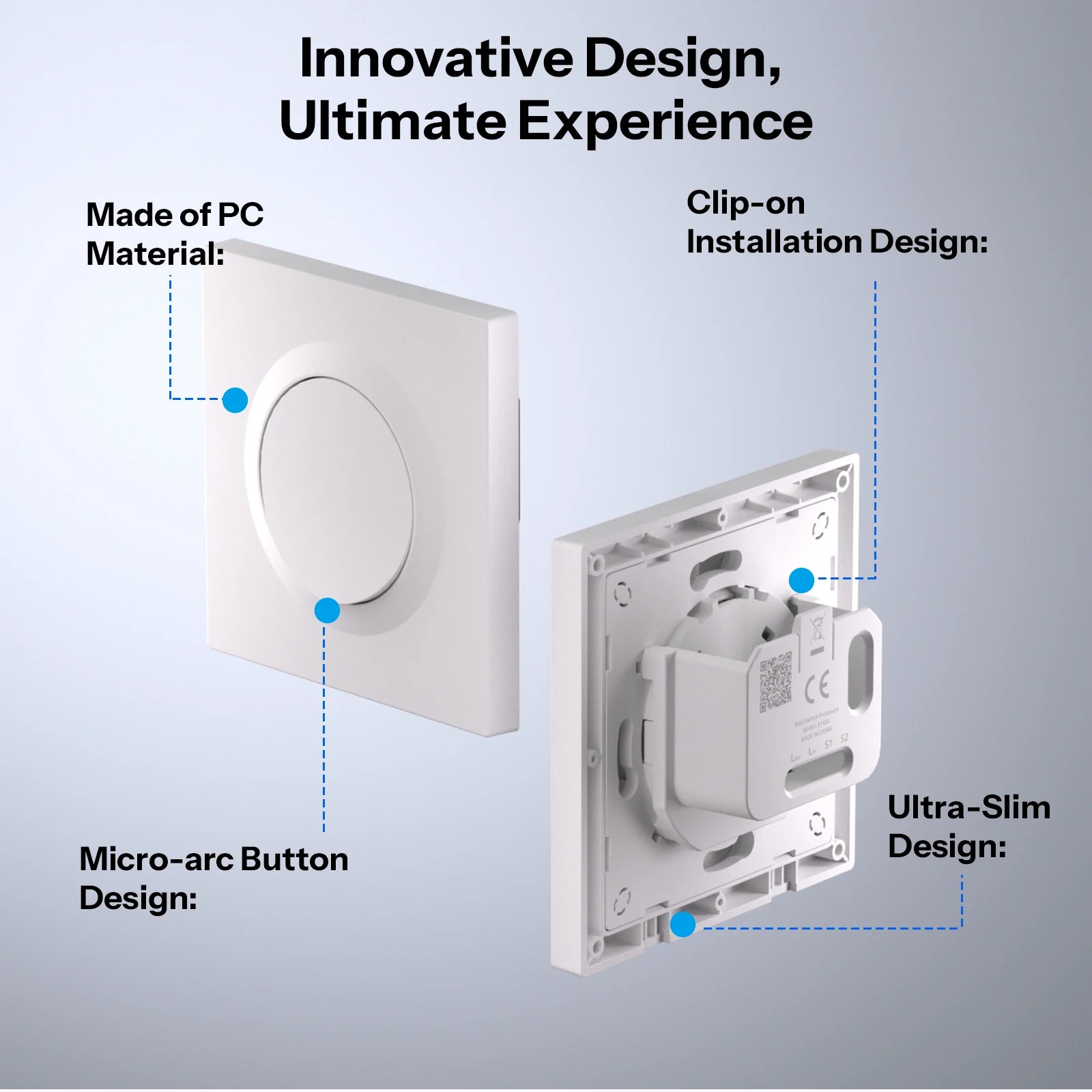 Détail de finition blanche du boîtier ultra-slim NéoCase E1GSL Pro.