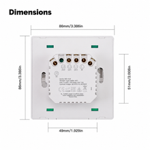 Schéma des dimensions du module de câblage arrière du NéoMatter Comfort EU.