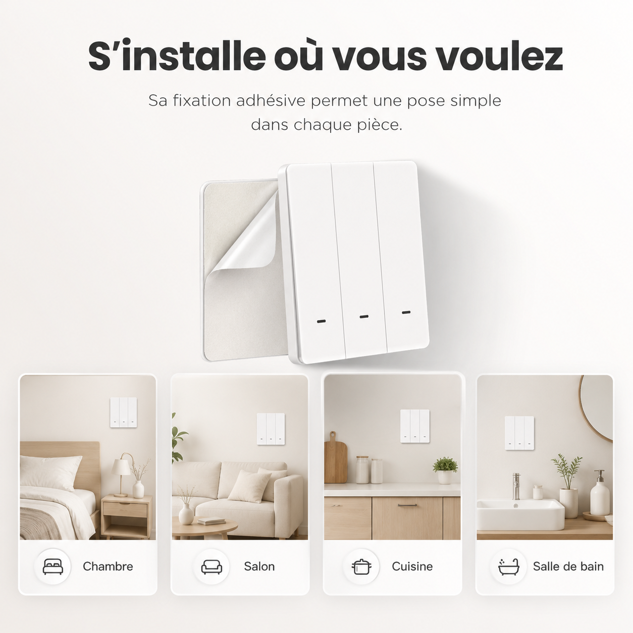 NéoScene 3 Comfort magnétique installé librement dans différentes pièces de la maison.