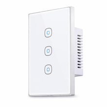 Interrupteur blanc trois boutons