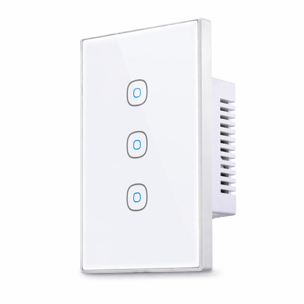 Interrupteur blanc trois boutons