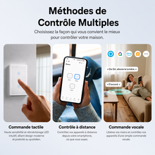 Interrupteur trois boutons methodes de controle multiples