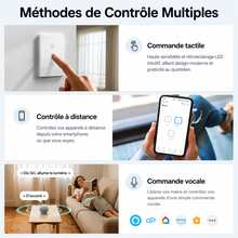 Interrupteur trois boutons controles intelligents