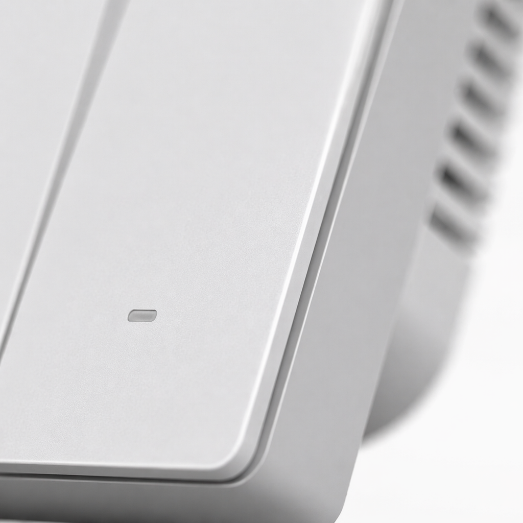 Interrupteur blanc detail lateral