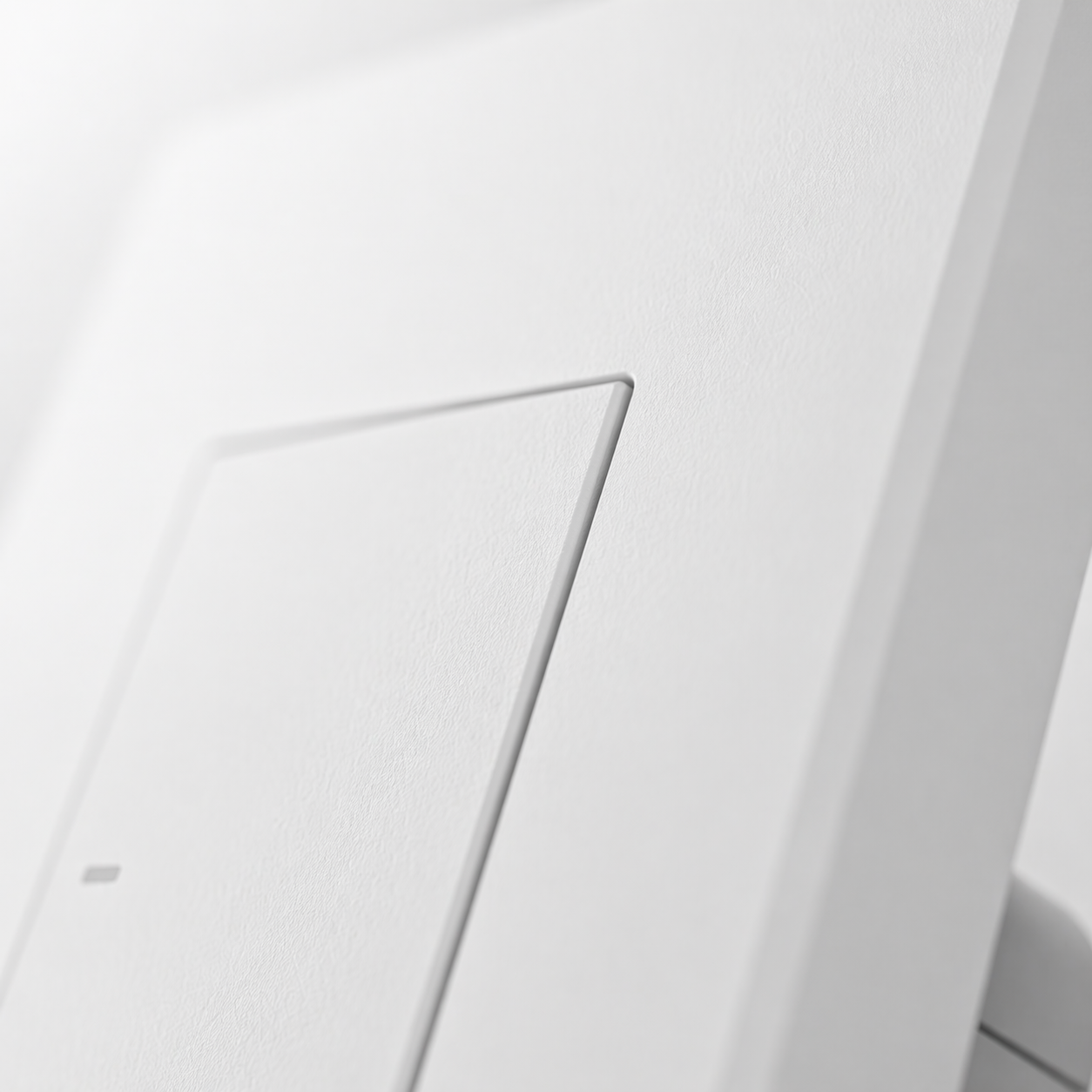 Detail touche interrupteur blanc