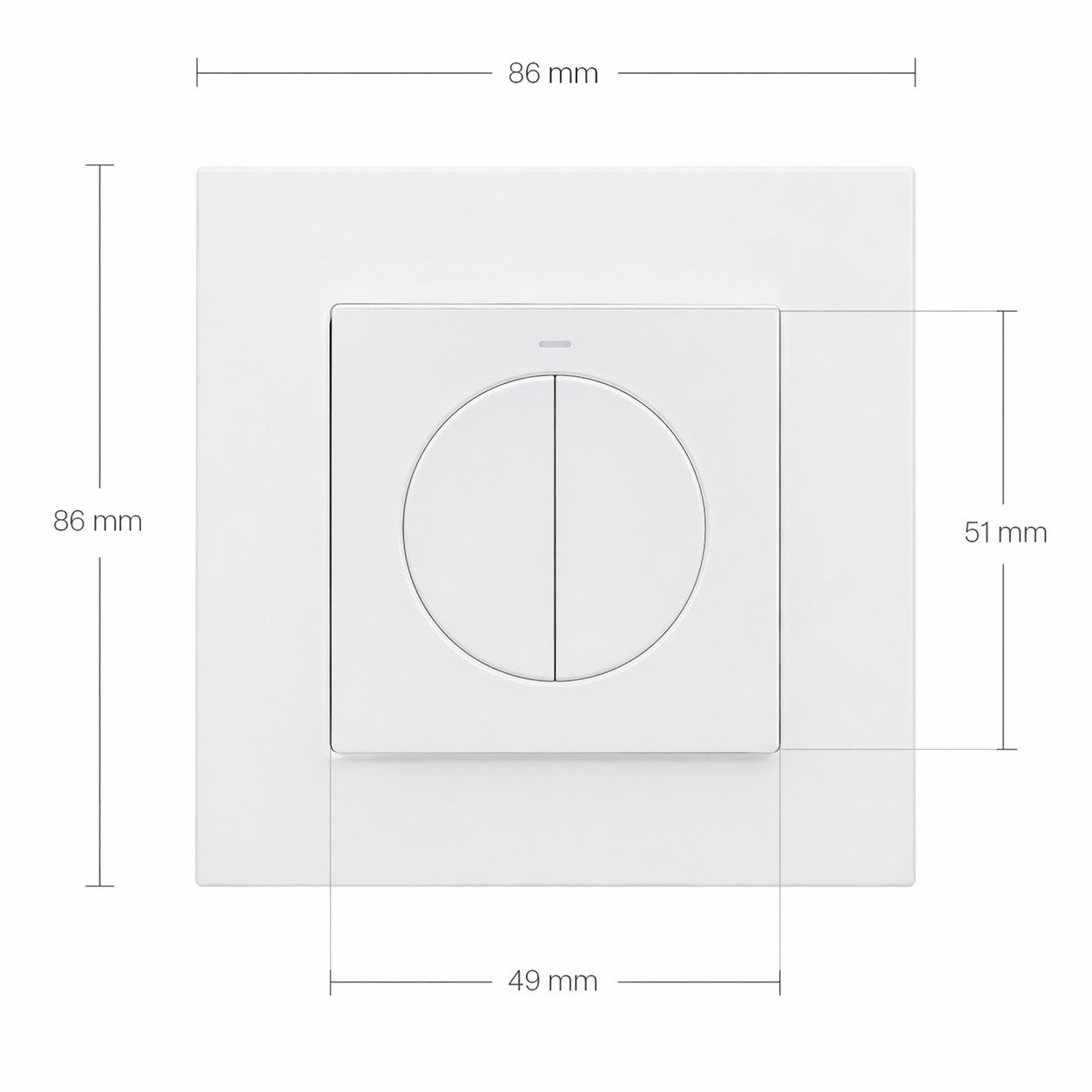Interrupteur double connecte dimensions