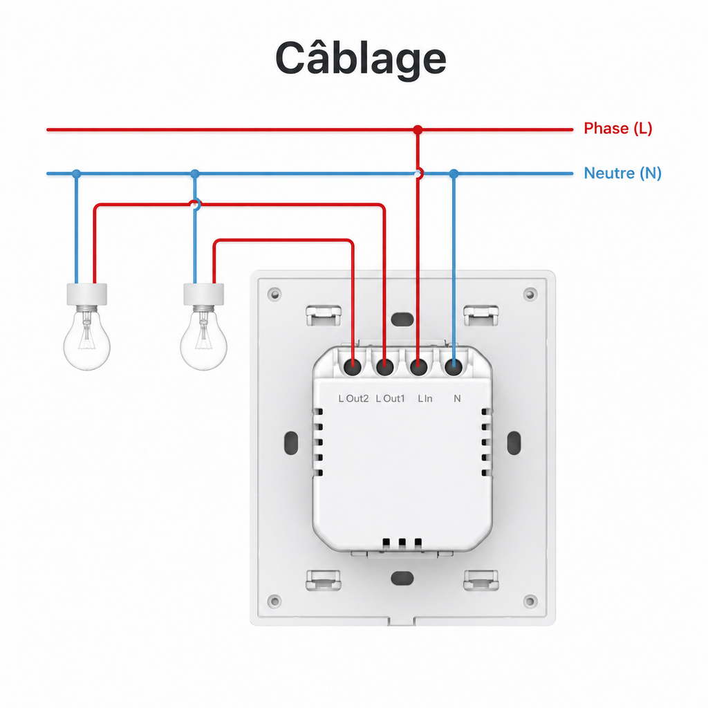 Cablage interrupteur LED RGB