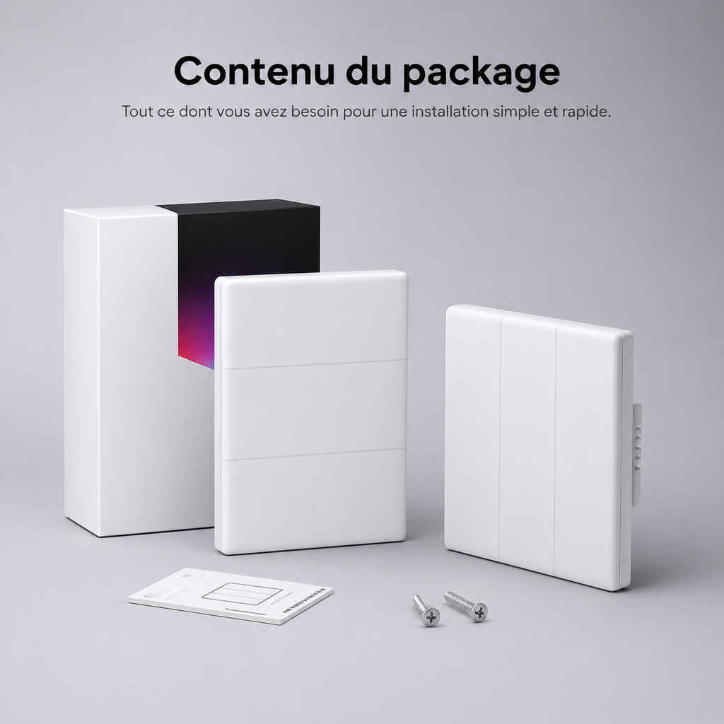 Contenu du pack interrupteur LED RGB