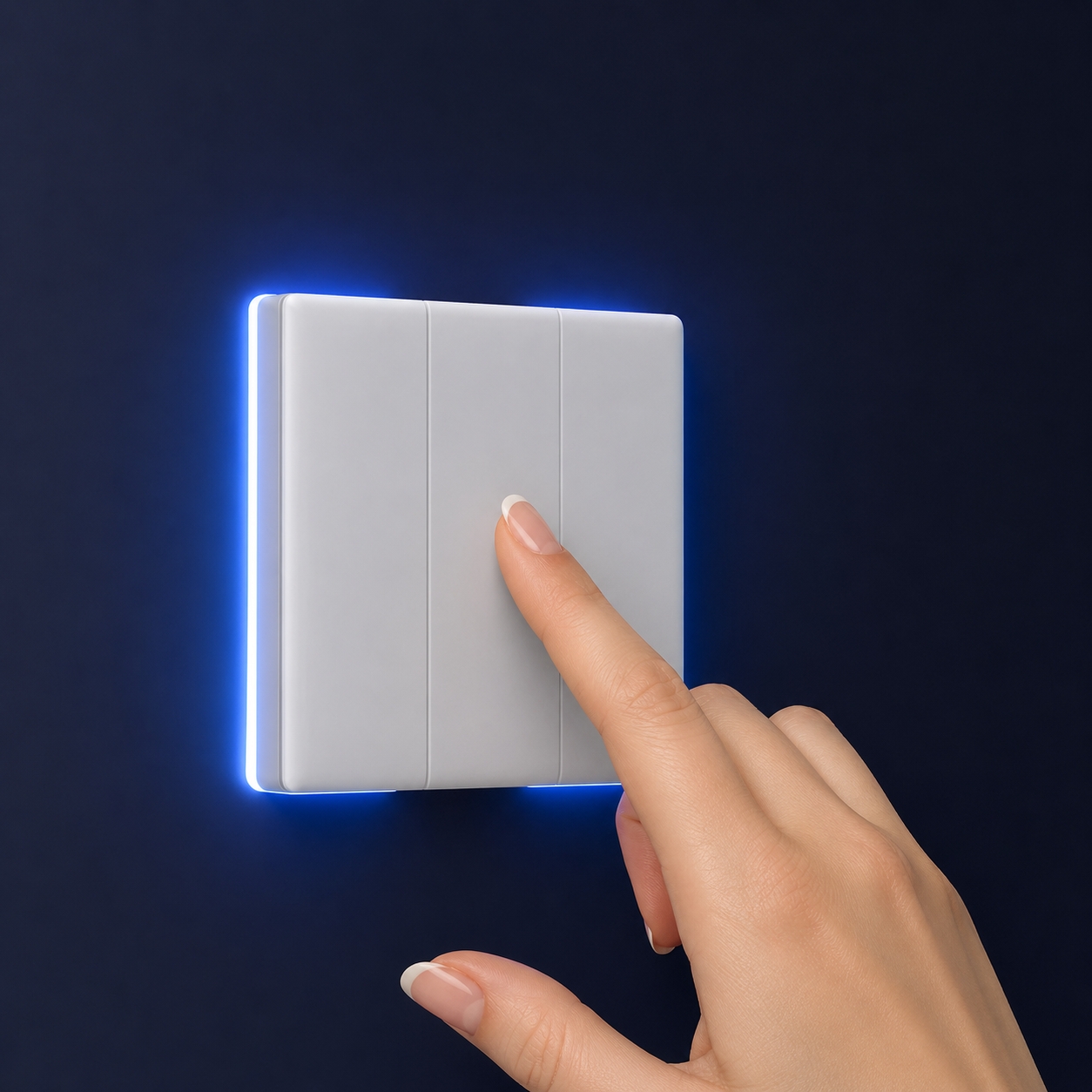 Interrupteur tactile LED RGB blanc